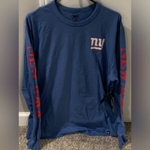 NWT Mens XL New York Giants '47 Franklin Long Sleeve T-Shirt - Royal